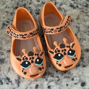 Mini Melissa Ultra Girl‎ orange giraffe Mary Jane shoes Size 5
